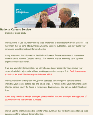 National Careers Service Case Study