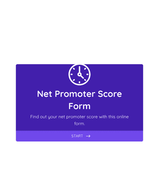 Form Templates: Net Promoter Score Form