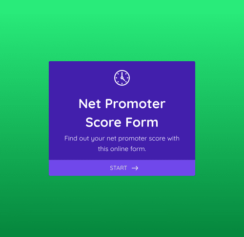 Form Templates: Net Promoter Score® Form