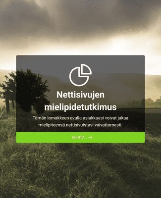 Nettisivujen mielipidetutkimus Lomakepohja | Jotform