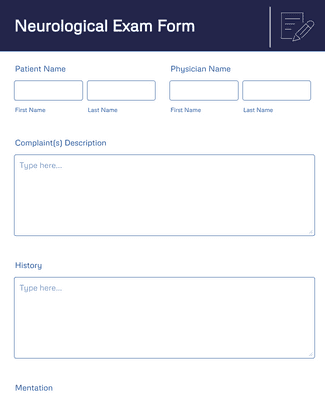 Neurological Exam Form Template | Jotform