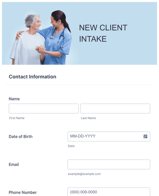 Form Templates: New Client Intake Form