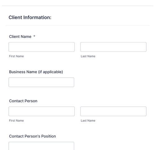 New Client Request Form Template | Jotform