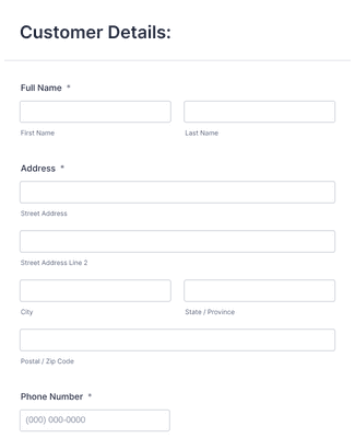 New Customer Registration Form