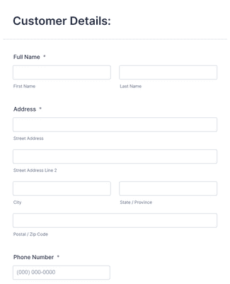 New Customer Registration Form Template Jotform