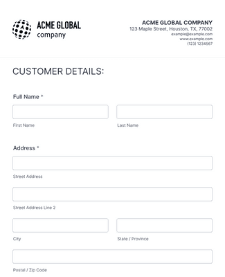 Template new-customer-registration-form