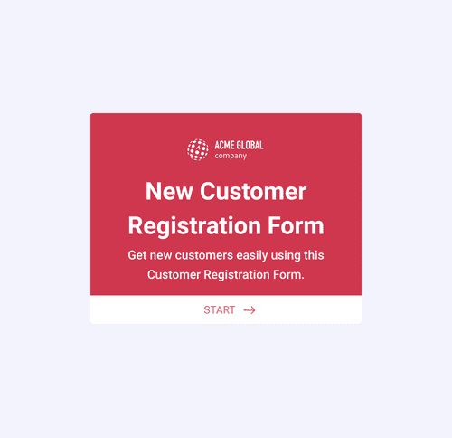 Form Templates: New Customer Registration Form