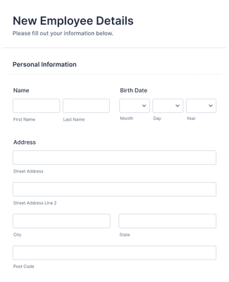 Labour Registration Form Template | JotForm