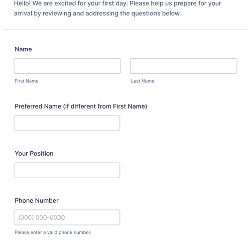 New Hire Onboarding Form Template | Jotform