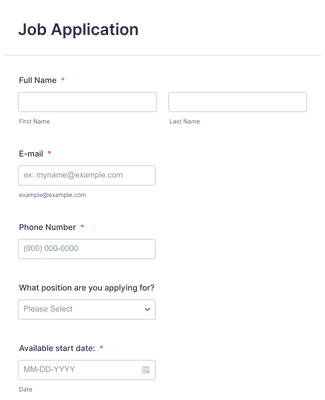 Photographer Application Form Template | Jotform