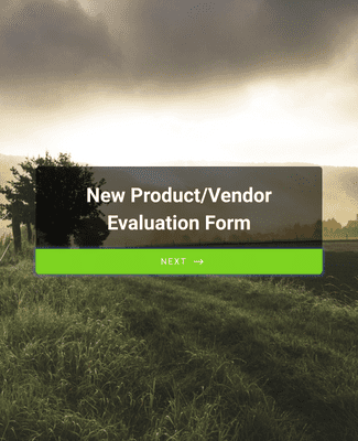Form Templates: New Product Evaluation