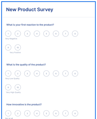 New Product Survey Form Template | Jotform