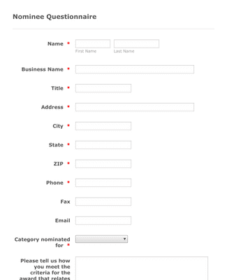 jotform nomination