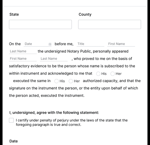 Notary Acknowledgement Form Template Jotform 5014