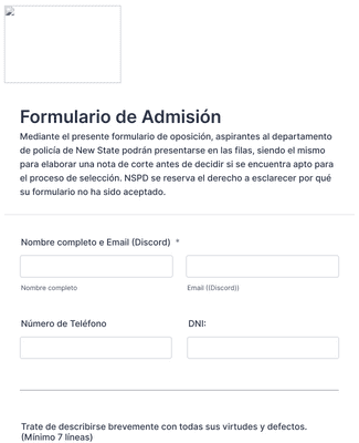 Form Templates: NSPD FORMULARIO