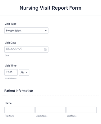 Nursing Visit Report Form Template | Jotform