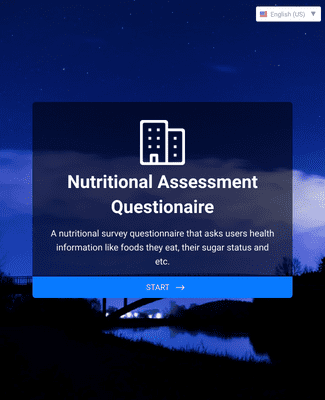 Form Templates: Nutritional Assessment Questionnaire Form