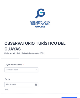 Form Templates: OBSERVATORIO TURÍSTICO DEL GUAYAS (25 26)