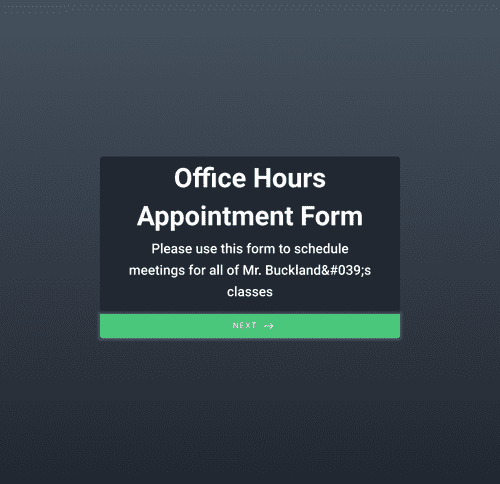 Form Templates: Office Hours Appointment Form