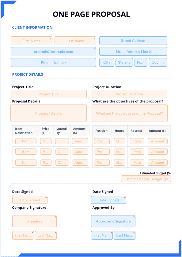 Sign Templates: One Page Proposal