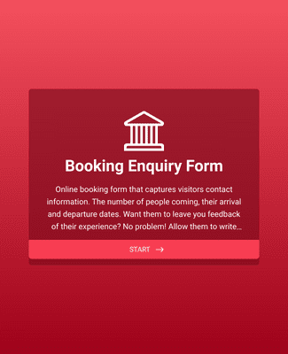 Form Templates: Online Booking Enquiry Form