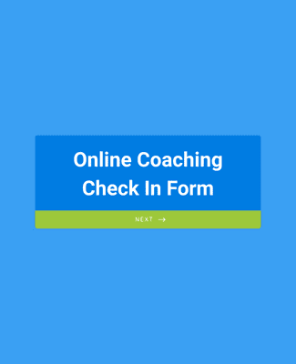 Form Templates: Online Coaching Check In Form