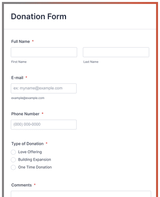 Donation Request Form Template Jotform