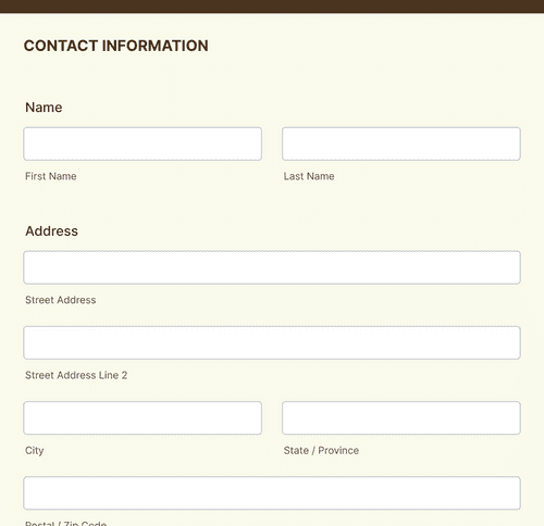 Form Templates: Online Event Registration