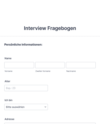 Form Templates: Online Fragebogen für Interviews