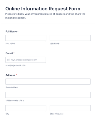 Online Information Request Form Template | Jotform