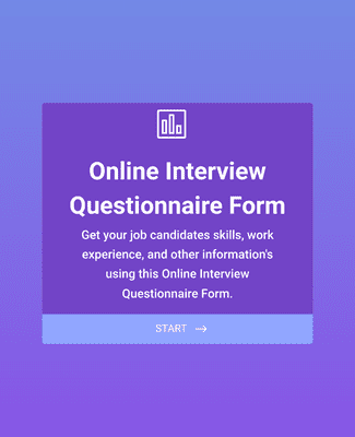 Form Templates: Online Interview Questionnaire Form