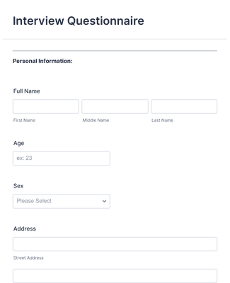 Employee Favorites Form Template