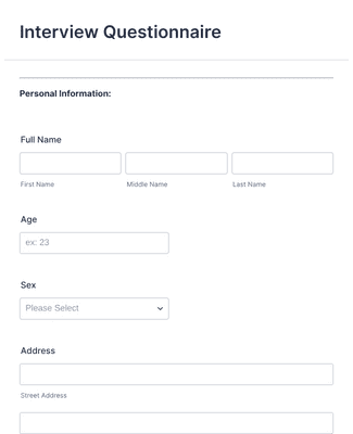 Interview Form Creator Interview Forms - Form Templates | Jotform