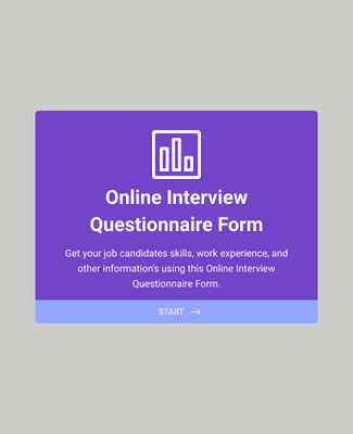 Online Interview Questionnaire Form
