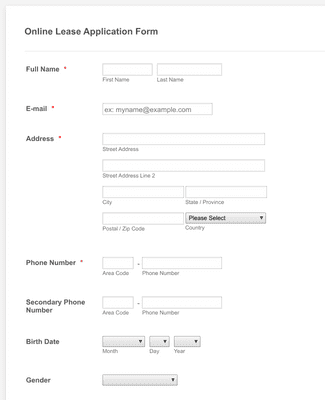 Car Rental Application Form Template | Jotform
