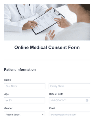 Form Templates: Online Medical Consent Form