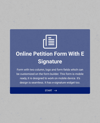 Form Templates: Online Petition Signing Form