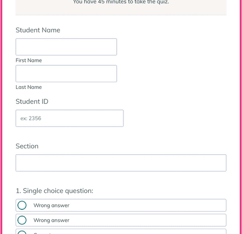 Hindi GK Quiz Form Template | Jotform