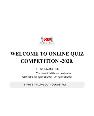 Form Templates: Online Quiz Competition