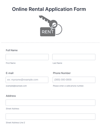 Car Rental Application Form Template | Jotform