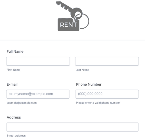 Free Rental Application Form Template Business Hot Sex Picture 4157