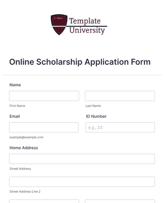 Online Scholarship Application Form Template | Jotform