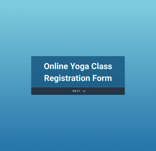 Form Templates: Online Yoga Class Registration Form