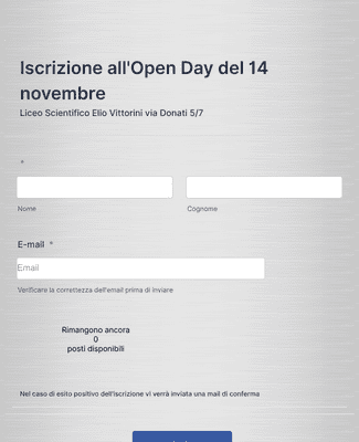 Open Day del 14 novembre 2020