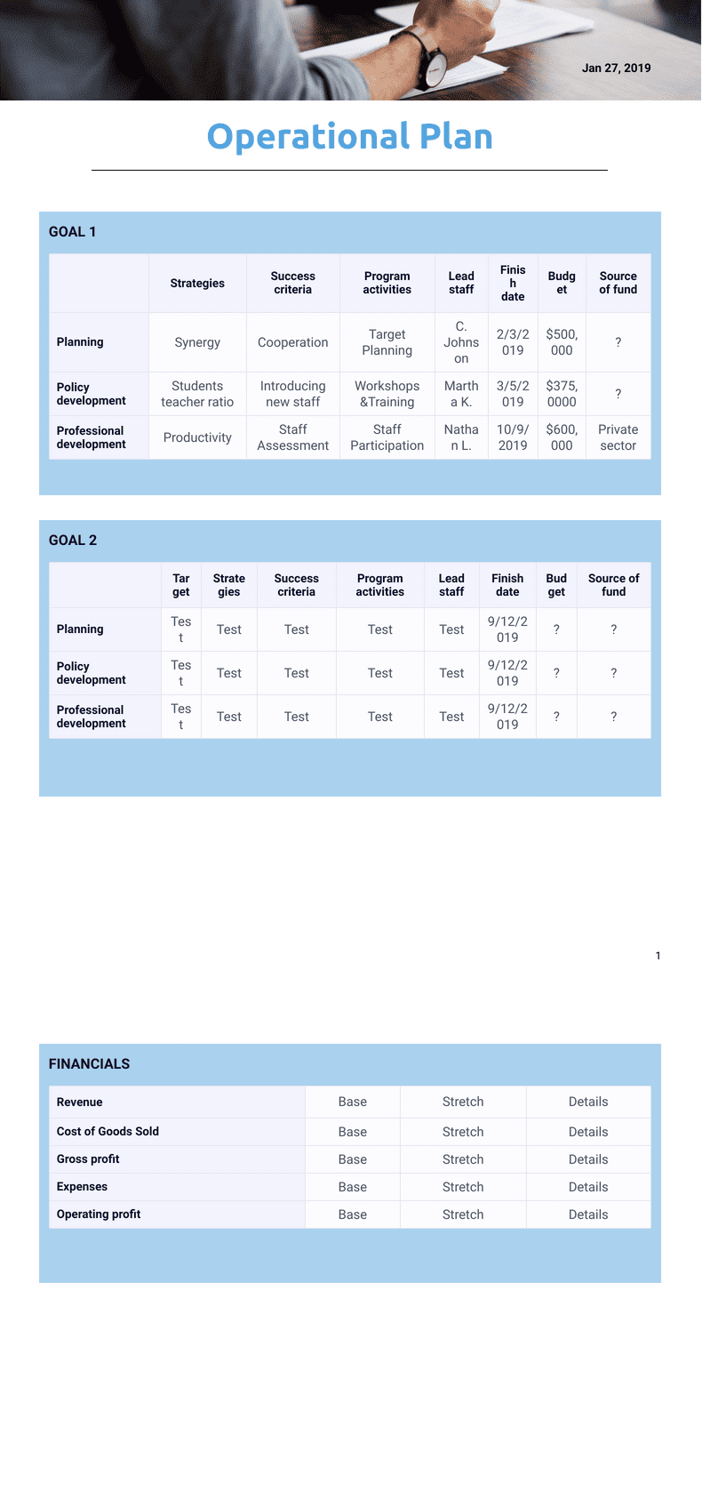 Strategic Plan Template - PDF Templates | Jotform