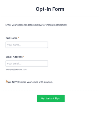 Opt-In Form Template | Jotform
