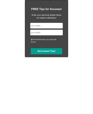 Form Templates: Opt In Form