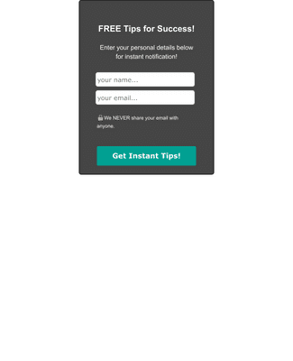 Form Templates: Opt In Form