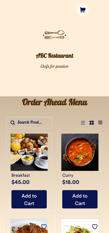 Order Ahead App Template | Jotform