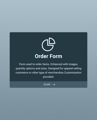 Order Form with images, sizes, and quantity options